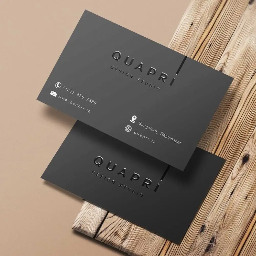 Luxury Business Cards โ UV Shine with Velvet Finish