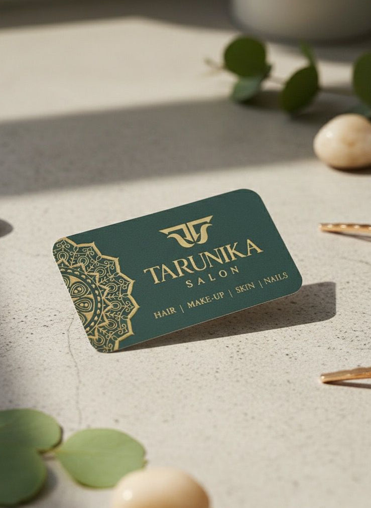 Luxury Business Cards โ Velvet Touch with Gold or Silver Foil