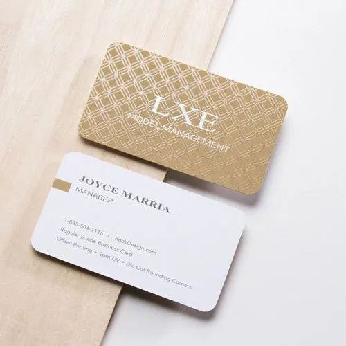 Luxury Business Cards โ UV Shine with Velvet Finish