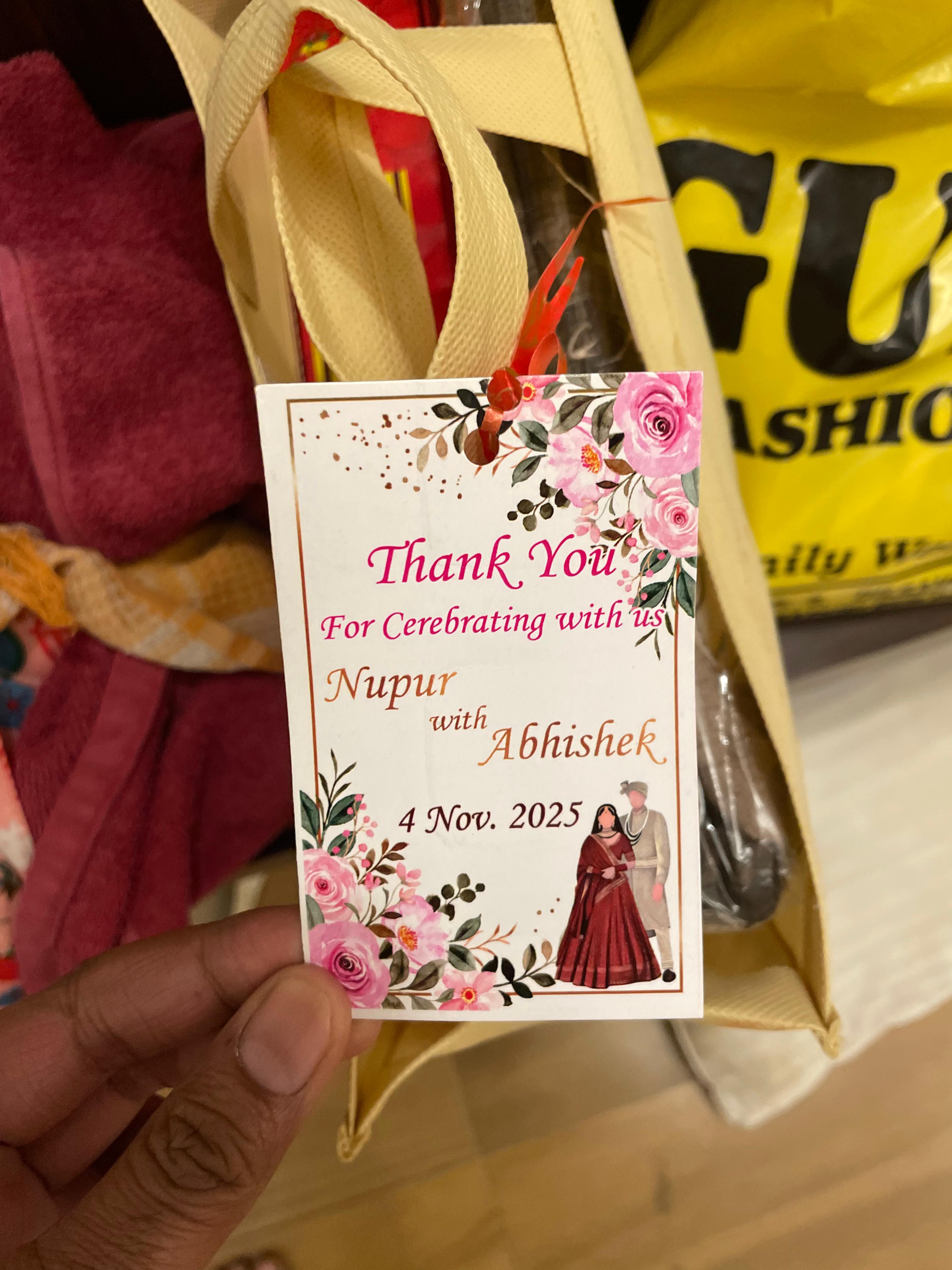 Wedding Gift Tags – Thank You Cards for Wedding & Return Gifts ✨